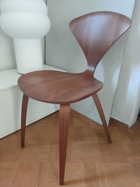 Image 1 of 6X Cherner stoelen, klassiek notenhout, Norman Cherner 1958