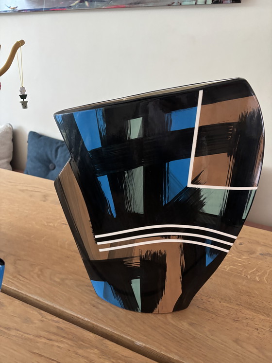 Image 1 of 2x John Bergen vases – vintage – with label