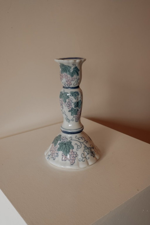 chandelier en porcelaine vintage pour bougie de table