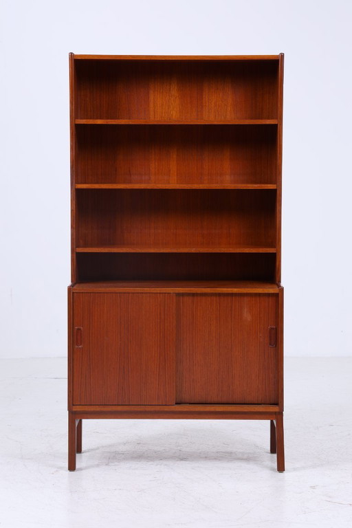 Vintage teak shelf | Mid - Century bookshelf retro wood storage 60s 70s #08-08