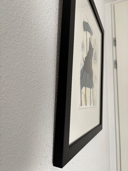 Sérigraphie Peter Bastiaanssen Chien sur chaise 2