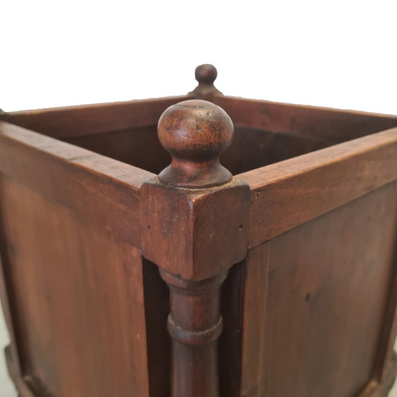 Image 1 of Antiker französischer Pflanzkübel aus Mahagoni, 1. Hälfte 19.