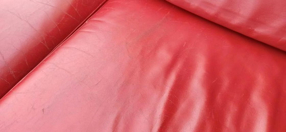 Image 1 of Vintage postmodern Rolf Benz leather sofa