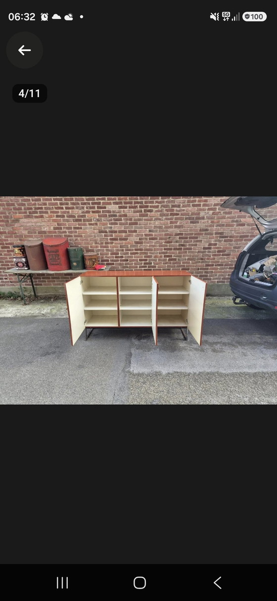 Dressoir Meurop Pierre Guariche – High boards, Wood, Chrome (photo 11 of 11)