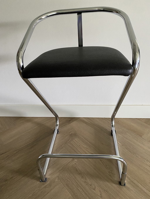 Bar stools chrome black