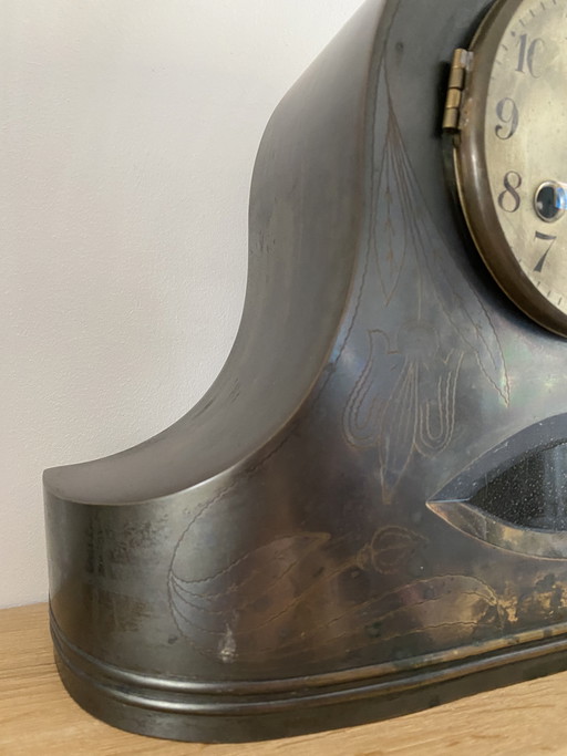 Orologio da camino antico Art Nouveau Art Déco