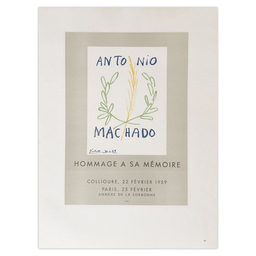 Pablo PICASSO AF - Antonio Machado-poster 1959