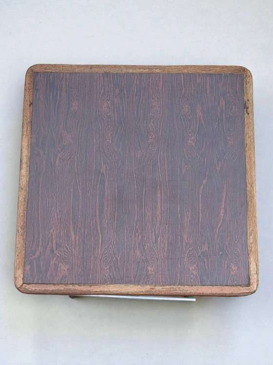 Quadratischer Bistrotisch – Esstische, Wood, Metal (photo 4 of 6)