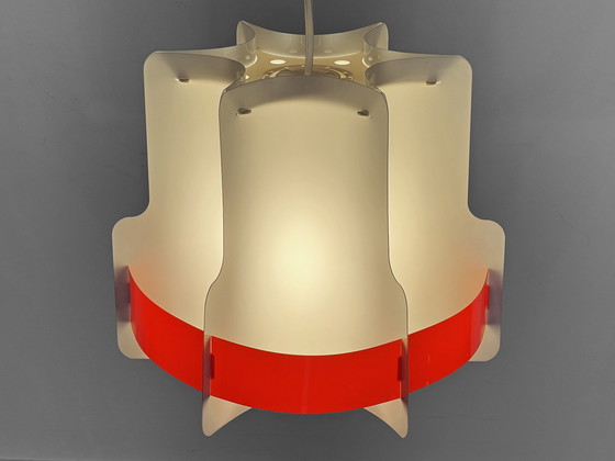 Image 1 of Plastic Sheet Pendant Light by Quality System, Denmark 1970s