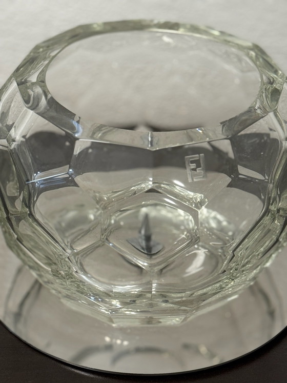 Fendi Casa Heavy Crystal Glass Sphere Vases (Set of 2) (photo 5 of 8)