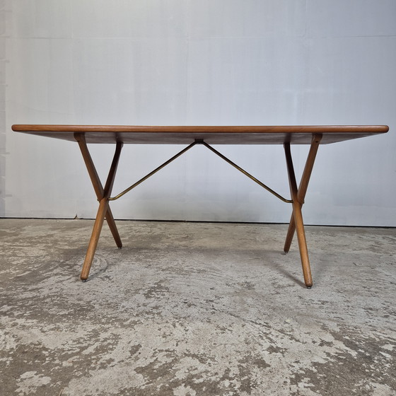 Image 1 of Hans Wegner, AT-303 Sawbuck Vintage Jaren 50 Deense Eettafel