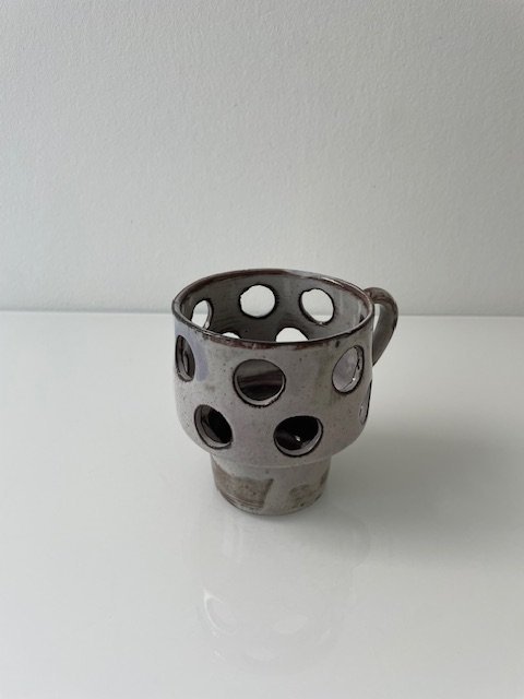 Image 1 of Vintage ceramic candle holder by Henk Potters - playful and sculptural design