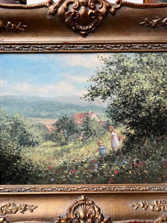 Painting Children on a walk – Paintings & Drawings, Wood (photo 7 of 9)