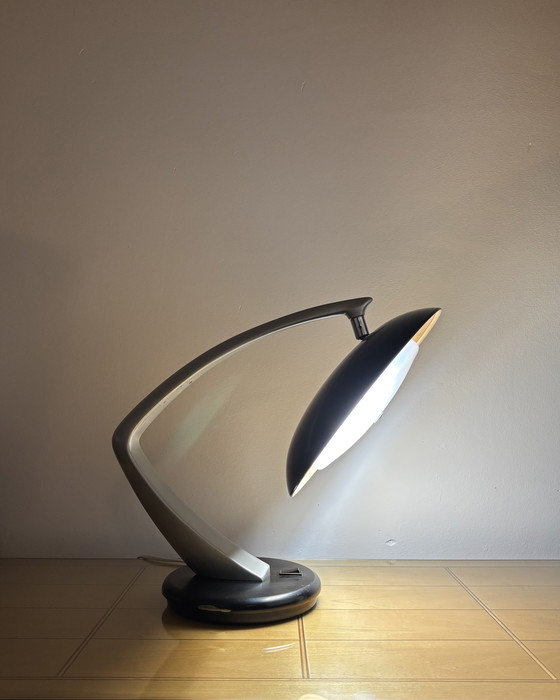 Image 1 of Brutalist Fase Boomerang 64 Table Lamp by Luis Pérez de la Oliva 1960s-1970s Desktop Lamp, Mid-Century, Space Age, Industrial De