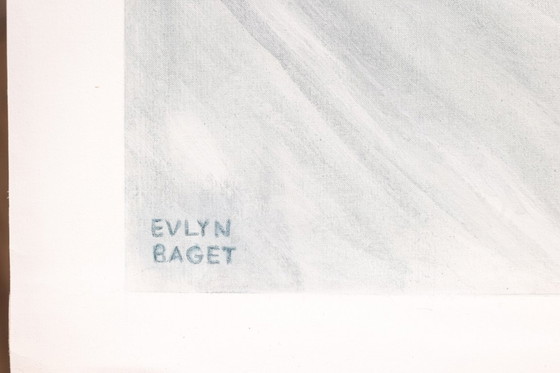 Image 1 of Evelyne Baget Détail peint d’un portrait de jeune femme. Contemporain