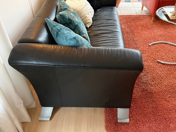 Image 1 of KLASSIKER ! Rolf BENZ 322 Leder-Sofa Dreisitzer schwarz