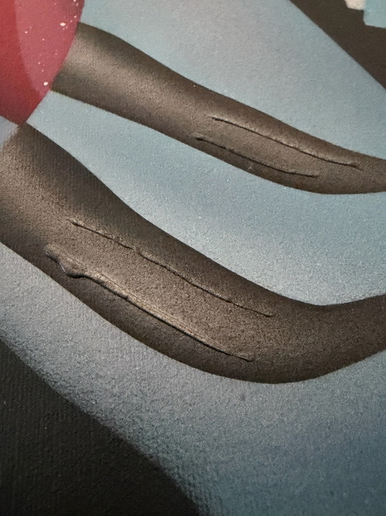 Due dipinti suggestivi con rilievo – circa 30 anni – Dipinti e disegni, Carta, Legno (photo 7 of 8)
