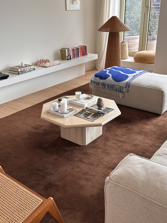 Image 1 of Vintage travertine coffee table, 1980s Italy 