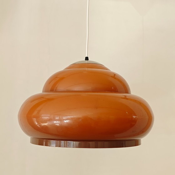 Image 1 of Suspension vintage en plastique marron