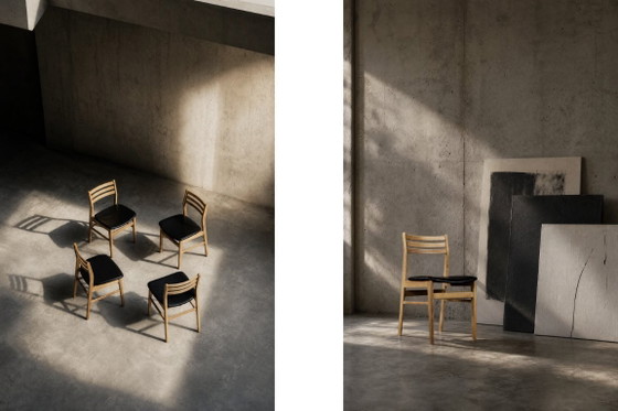 Image 1 of Vintage Scandinavische eikenhouten eetkamerstoelen uit het midden van de 20e eeuw van Sax Møbelfabrik, jaren 60, set van 4