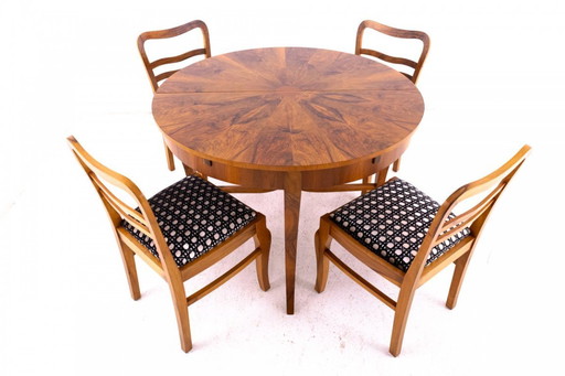 Art Deco dining set, Poland.