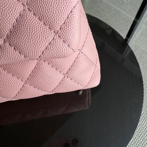 Image 1 of Chanel Coco Handle Small - Collection Caviar matelassé rose et or