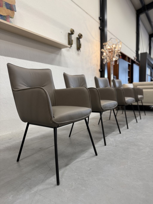 4 HE Design Freya sedie da pranzo in pelle