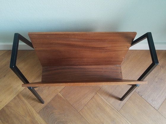 Image 1 of Beautiful 60s vintage teak veneer magazine rack from Ditvoorst Tilburg