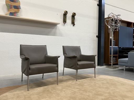 2 Design sur Stock Limec fauteuils Boca cuir
