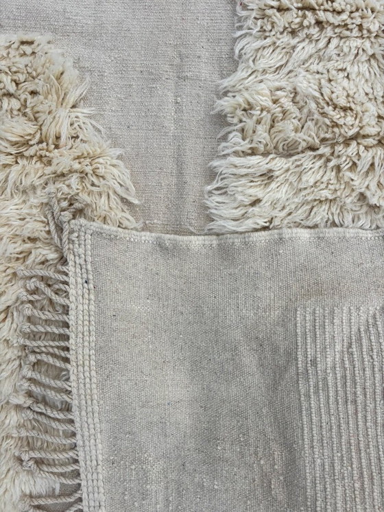 Image 1 of Modern Geometric Moroccan Rug, 190x300 Cm, Authentic Moroccan Carpet, Berber Rug, Handmade Moroccan Rug, Orange and Gray Berber