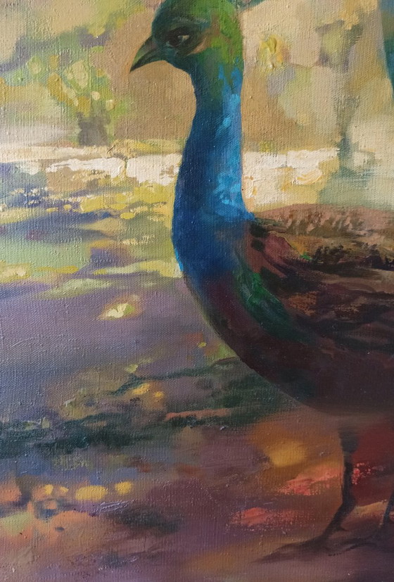 Peinture à l'huile originale abstraite figurative femme nature midi – Peintures et dessins, Canvas (photo 11 of 12)