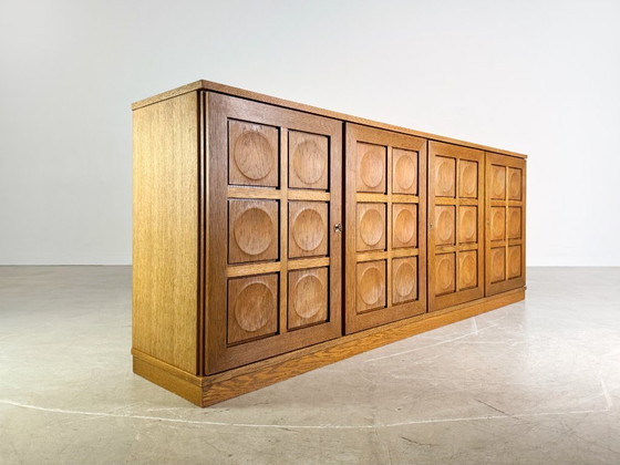 Image 1 of Originale credenza brutalista Gerhard Bartels in rovere del Medioevo