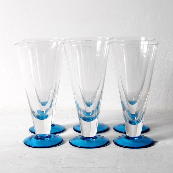 Image 1 of Italienisches Kristallkrug- und Stielgläser-Set aus der Mitte des 20. Jahrhunderts / Barzubehör aus der Toskana der 1970er Jahre