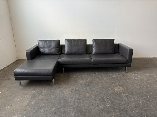 Jori Tigra Open Base Designersofa Leder grau 