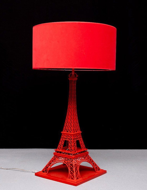 Image 1 of Magnifique lampe Tour Eiffel rouge extra large fabriquée par EICHHOLTZ