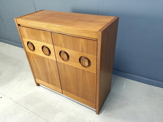 Image 1 of Meuble bar brutaliste marron des années 1970