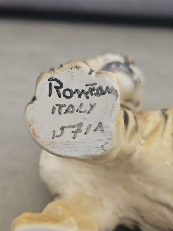 Image 1 of Tiger figurine porcelain by Ronzan Italy ~1950