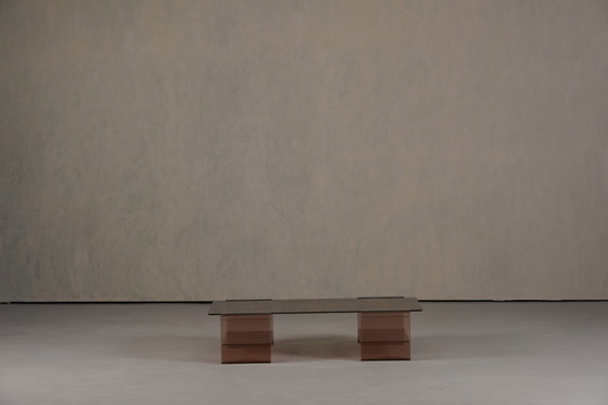 Image 1 of Table basse vintage Michel Dumas en plexiglas et verre pour Roche Bobois, années 1970