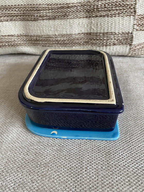 Image 1 of Caja con tapa de cerámica del perfume Tosca años 60 y 70.