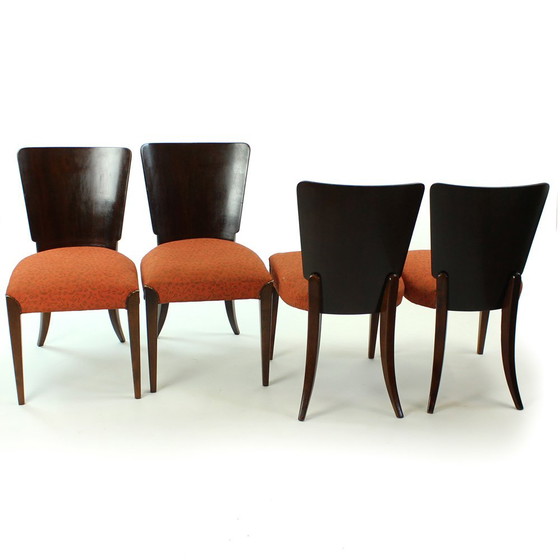 Image 1 of Set of 4 Dining Chairs H 214 by Jindrich Halabala, Set of Four, Czechoslovakia, 1930s