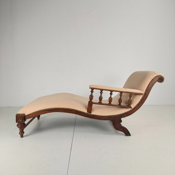 Image 1 of Chaise longue / divano letto antico della fine del XIX secolo - Inghilterra
