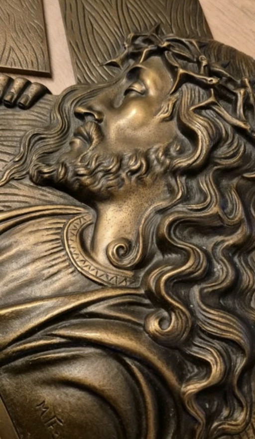 Placa de bronce de Jesús