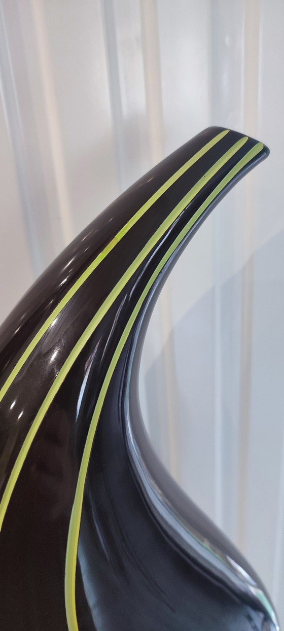 Image 1 of Skulpturale Keramikvase, modernistische Linienführung, Designerstück