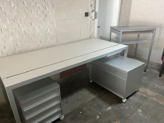Image 1 of desk with accessories
