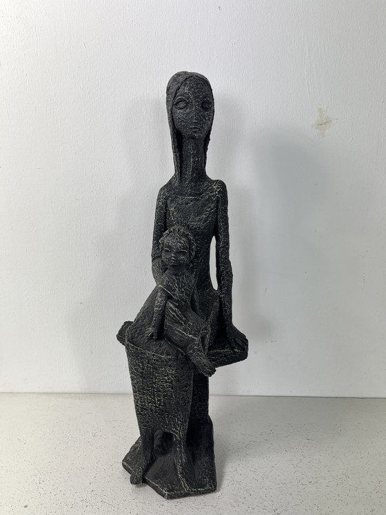 Image 1 of Vintage sixties Brutalist statue of a woman
