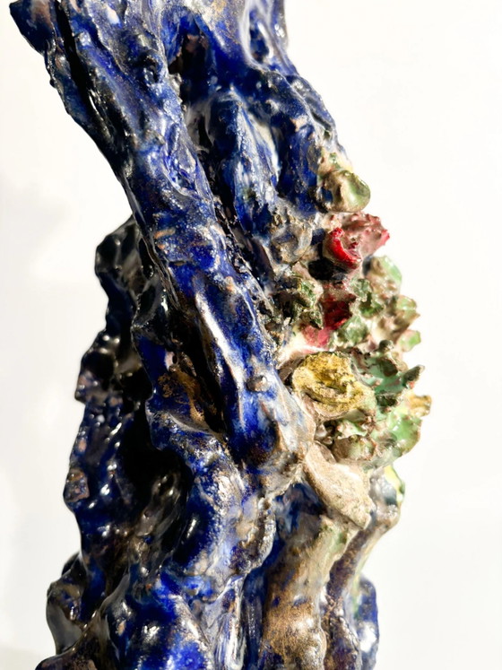 1930s French-Inspired Glazed Terracotta Lady Sculpture (photo 9 of 14)