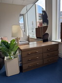 Commode vintage avec miroir