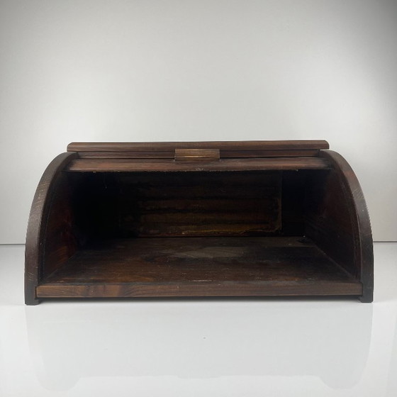 Image 1 of Caja de pan de madera oscura