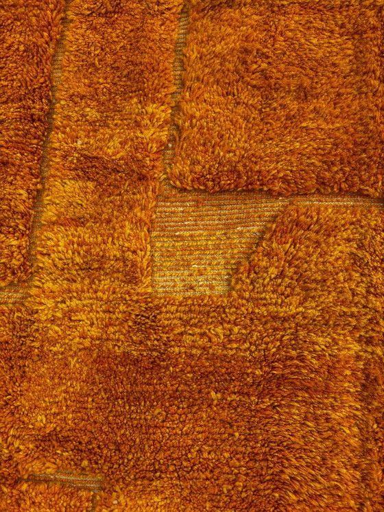 Image 1 of Orange Moroccan wool rug 250x330 cm– Handmade geometric rug – Contemporary Berber carpet
