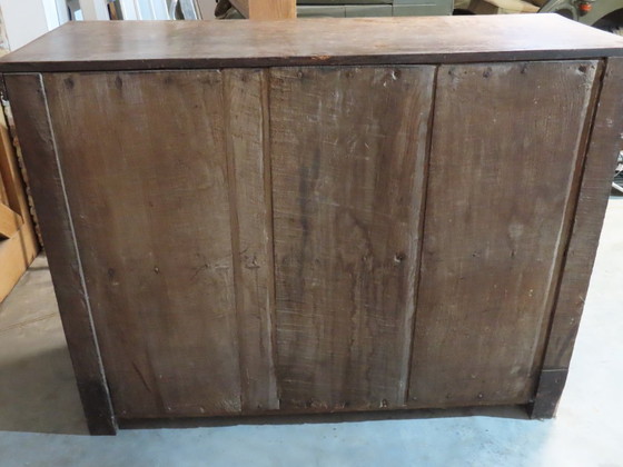 Image 1 of Eikenhouten kast laat 19de eeuw